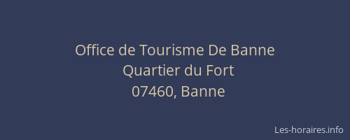 Office de Tourisme De Banne
