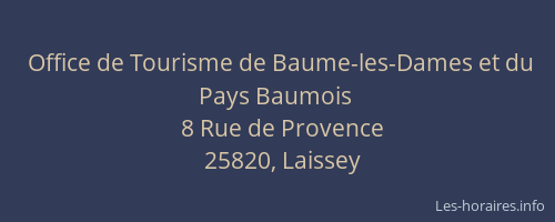 Office de Tourisme de Baume-les-Dames et du Pays Baumois