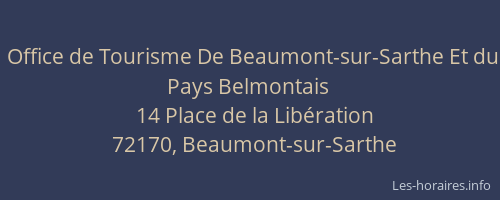 Office de Tourisme De Beaumont-sur-Sarthe Et du Pays Belmontais