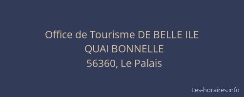 Office de Tourisme DE BELLE ILE