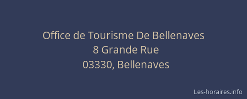Office de Tourisme De Bellenaves
