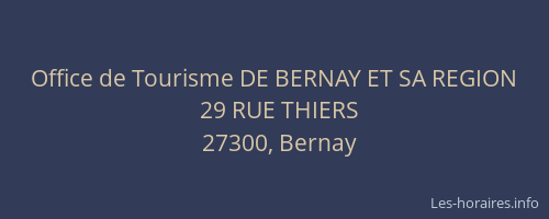 Office de Tourisme DE BERNAY ET SA REGION