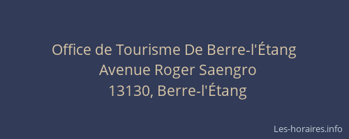 Office de Tourisme De Berre-l'Étang