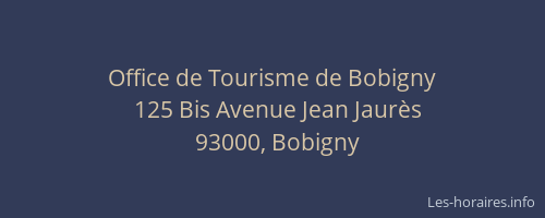 Office de Tourisme de Bobigny