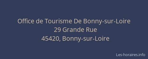 Office de Tourisme De Bonny-sur-Loire