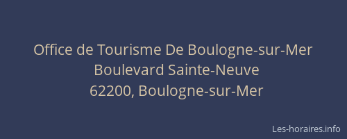 Office de Tourisme De Boulogne-sur-Mer