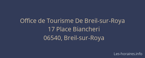 Office de Tourisme De Breil-sur-Roya