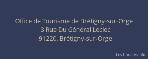 Office de Tourisme de Brétigny-sur-Orge