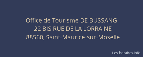 Office de Tourisme DE BUSSANG