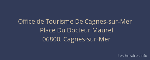 Office de Tourisme De Cagnes-sur-Mer