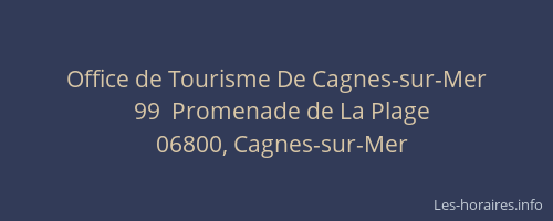Office de Tourisme De Cagnes-sur-Mer