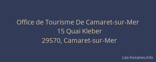 Office de Tourisme De Camaret-sur-Mer
