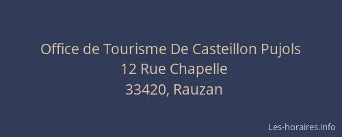 Office de Tourisme De Casteillon Pujols