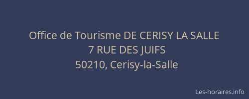 Office de Tourisme DE CERISY LA SALLE