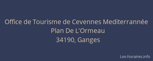 Office de Tourisme de Cevennes Mediterrannée