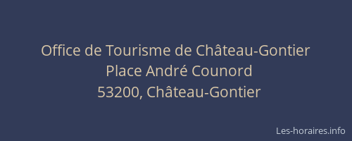 Office de Tourisme de Château-Gontier