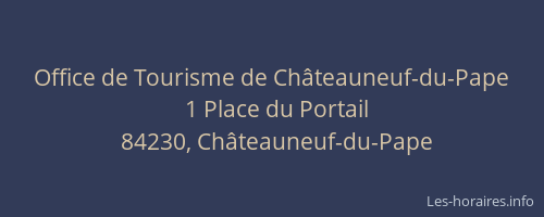 Office de Tourisme de Châteauneuf-du-Pape