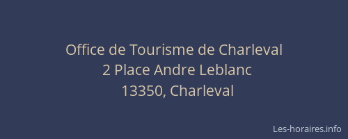 Office de Tourisme de Charleval