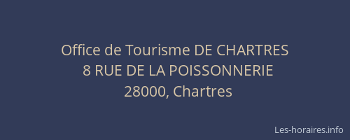 Office de Tourisme DE CHARTRES