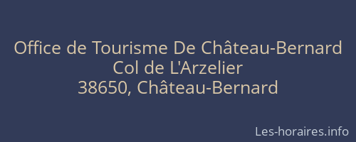 Office de Tourisme De Château-Bernard