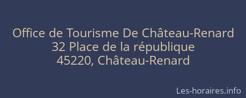 Office de Tourisme De Château-Renard