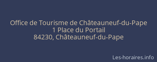 Office de Tourisme de Châteauneuf-du-Pape