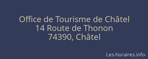 Office de Tourisme de Châtel