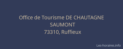 Office de Tourisme DE CHAUTAGNE