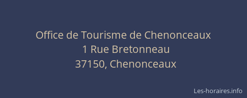 Office de Tourisme de Chenonceaux