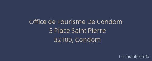 Office de Tourisme De Condom