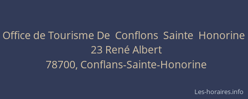 Office de Tourisme De  Conflons  Sainte  Honorine