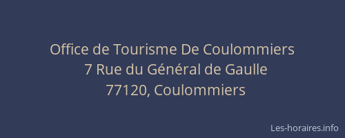 Office de Tourisme De Coulommiers