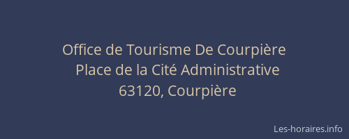 Office de Tourisme De Courpière