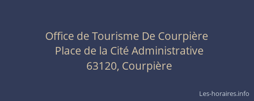 Office de Tourisme De Courpi&egrave;re