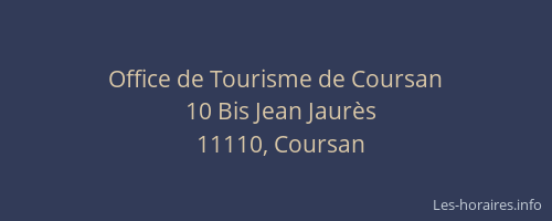 Office de Tourisme de Coursan