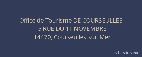 Office de Tourisme DE COURSEULLES