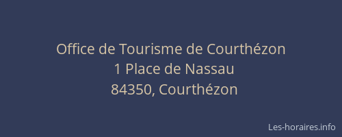 Office de Tourisme de Courthézon