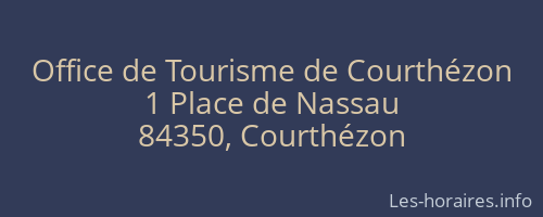 Office de Tourisme de Courthézon