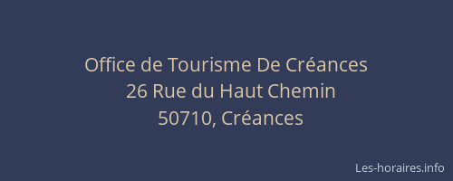 Office de Tourisme De Cr&eacute;ances