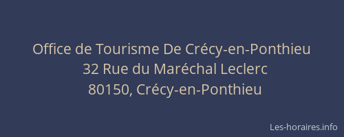 Office de Tourisme De Crécy-en-Ponthieu