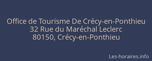 Office de Tourisme De Crécy-en-Ponthieu