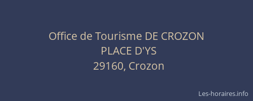 Office de Tourisme DE CROZON