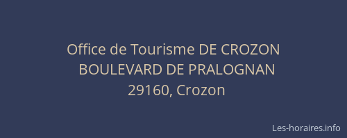Office de Tourisme DE CROZON