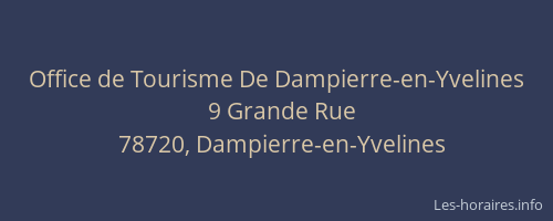 Office de Tourisme De Dampierre-en-Yvelines