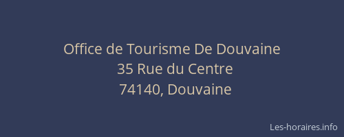 Office de Tourisme De Douvaine