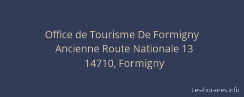 Office de Tourisme De Formigny