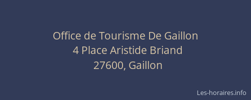 Office de Tourisme De Gaillon