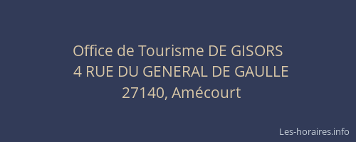 Office de Tourisme DE GISORS