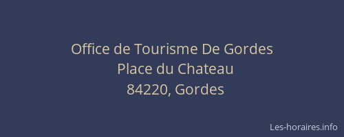 Office de Tourisme De Gordes