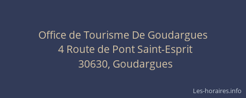 Office de Tourisme De Goudargues